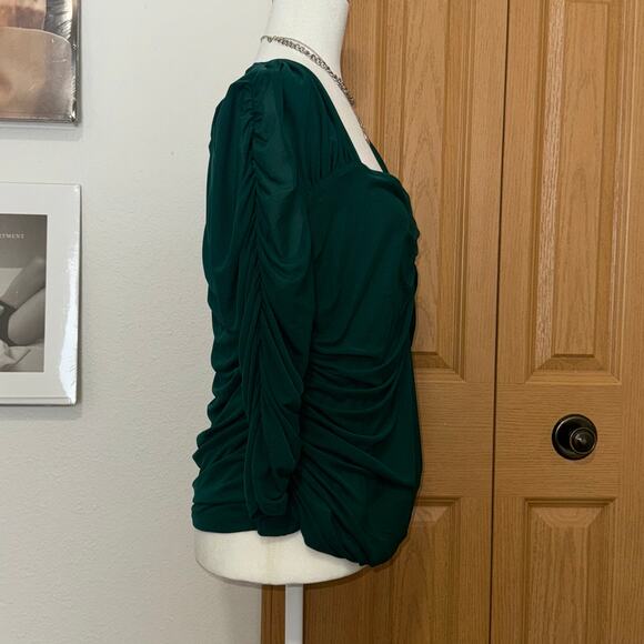 Torrid Mesh Sweetheart Shirred Top Women's Plus Size 2/2X NWT Green Coquette - Picture 3 of 10